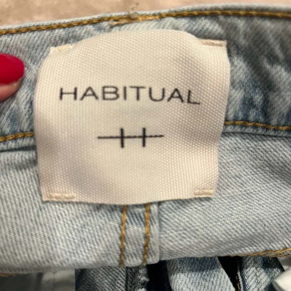 Habitual wide leg jeans distressed light wash size 25 - Picture 2 of 11